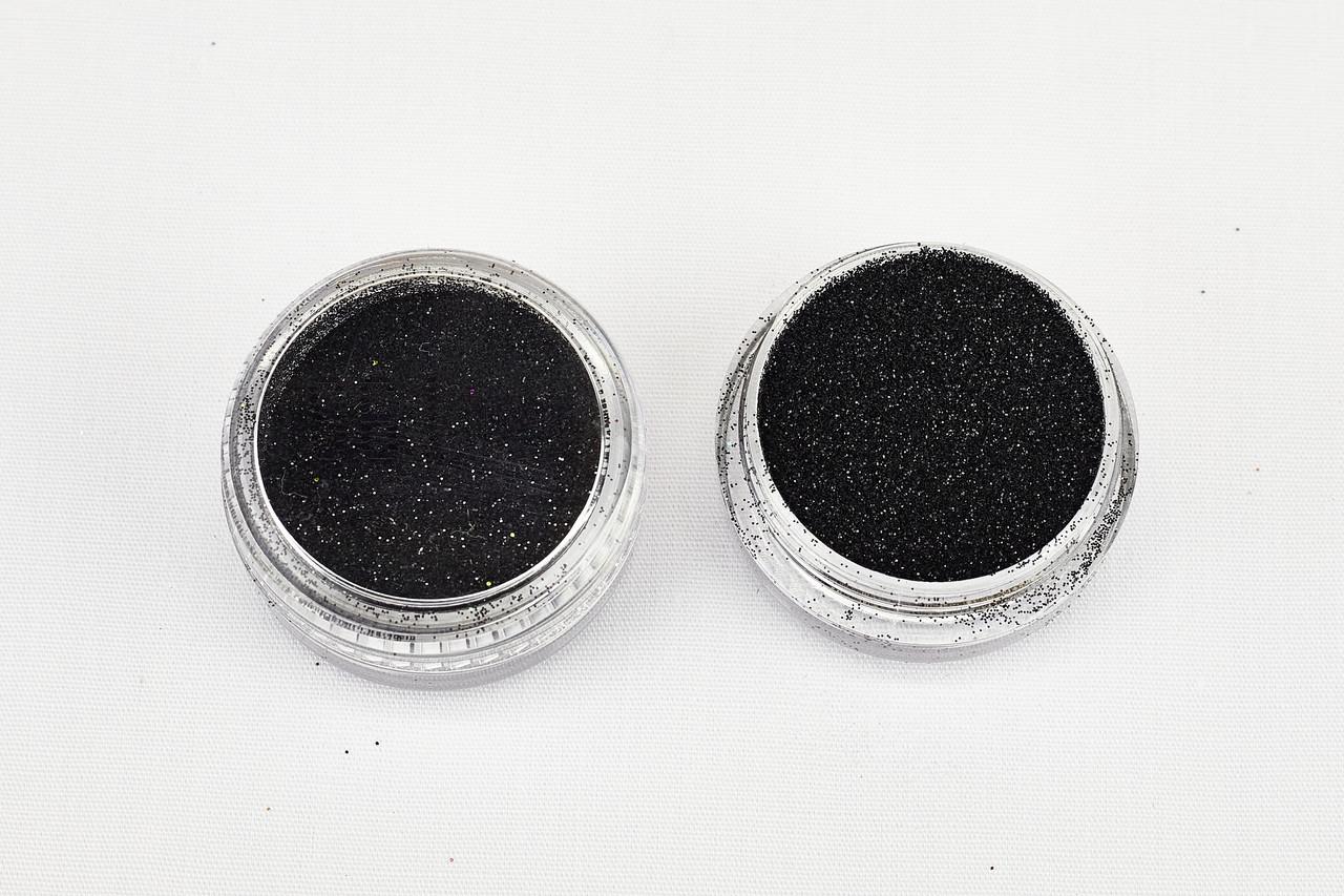 Глітер 861 0,4 мм 1/256 2 мл Чорний (078611) - фото 2 Глітер 861 0,4 мм 1/256 2 мл Чорний (078611) - фото 2