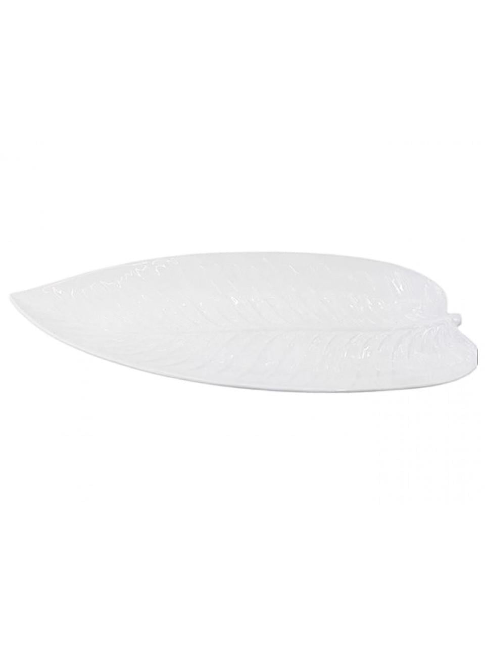 Блюдо LED Leaf Flat овальное 39x10,5 см фарфор (37161152)