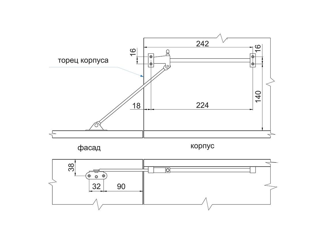 Фіксатор барний лівий кутового відкривання вниз UA (Ф 282.01) - фото 2 Фіксатор барний лівий кутового відкривання вниз UA (Ф 282.01) - фото 2