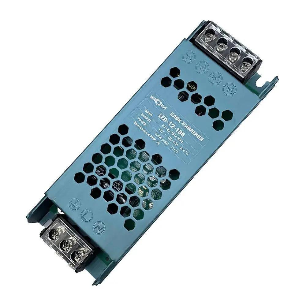 Блок питания Biom DC12 металлический узкий 100W 8,3А (LED-12-100/27774221)