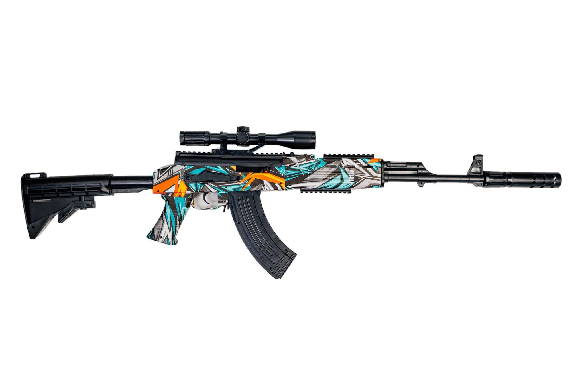 Детское оружие автомат-бластер AK-47 на орбизах (G870-2)