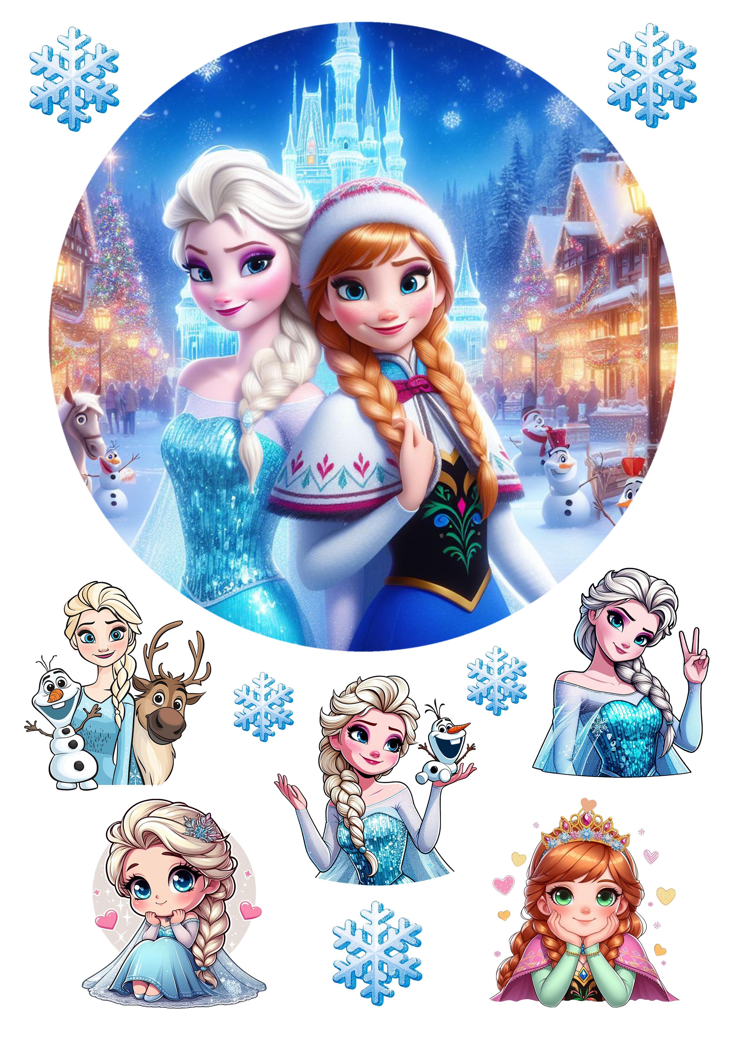 Папір вафельний для торта Крижане серце їстівний декор А4 (502264205)