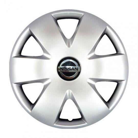 Автомобильные колпаки SKS 308 R15 с логотипом Nissan 4 шт. Серебристый