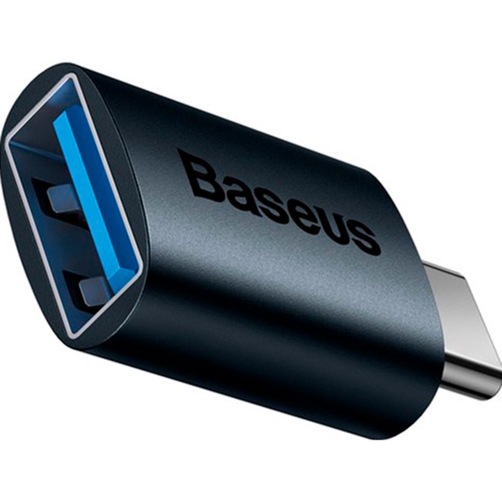 Перехідник Baseus Ingenuity Series Mini OTG Adaptor USB-C to USB-A Blue (ZJJQ000003)