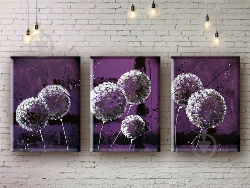 Модульная картина акрилом цветы ArtStar MHM17_3_047 размер 60 х 120 см