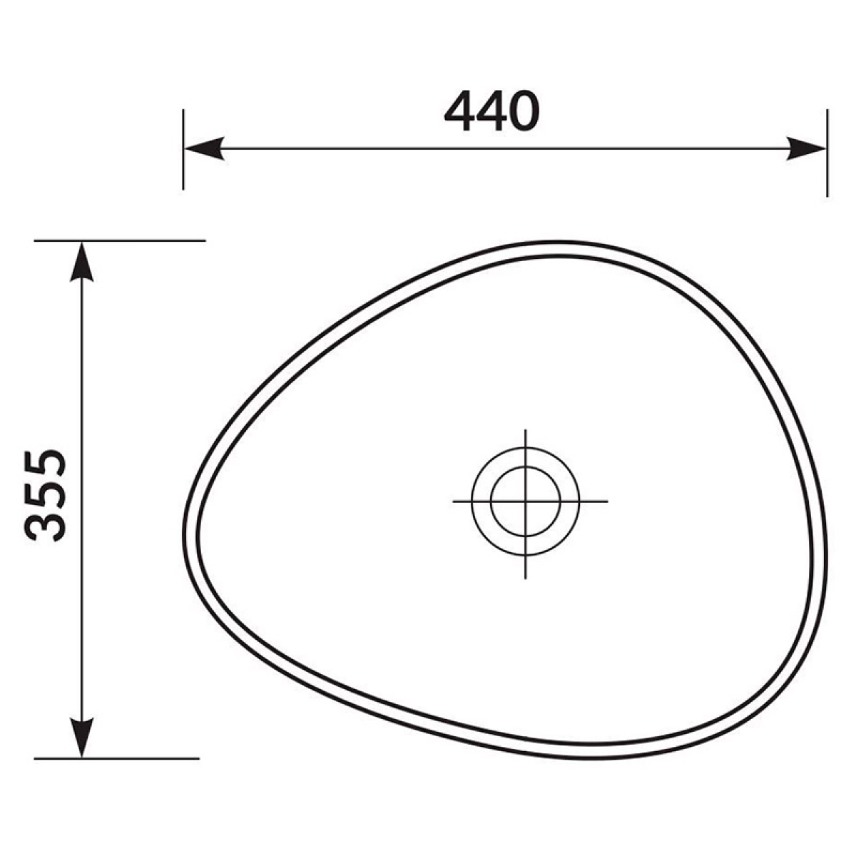 Раковина Cersanit Moduo 45 см на стільницю асиметрична (9867164) - фото 3 Раковина Cersanit Moduo 45 см на стільницю асиметрична (9867164) - фото 3