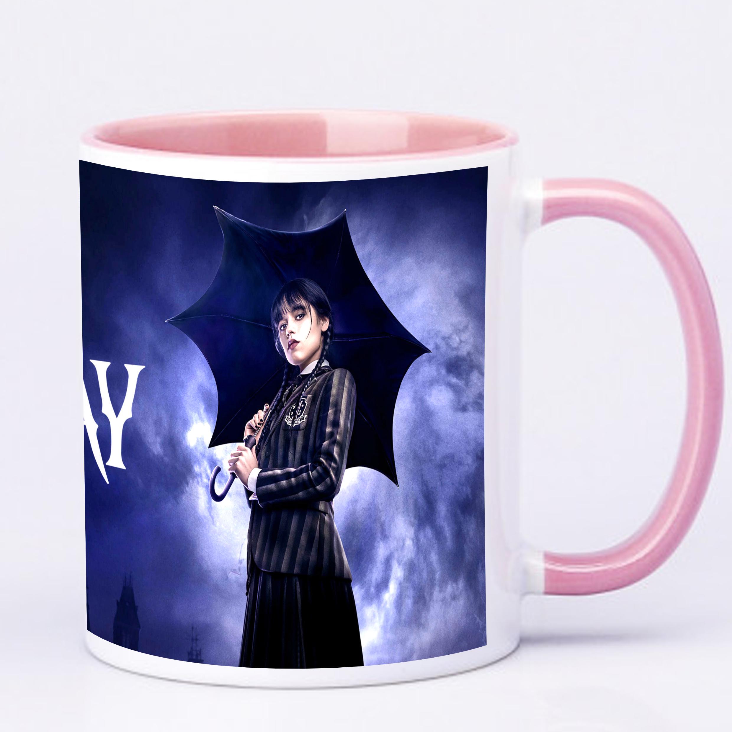 Чашка з принтом Wednesday 330 мл Рожевий (17841) - фото 2 Чашка з принтом Wednesday 330 мл Рожевий (17841) - фото 2