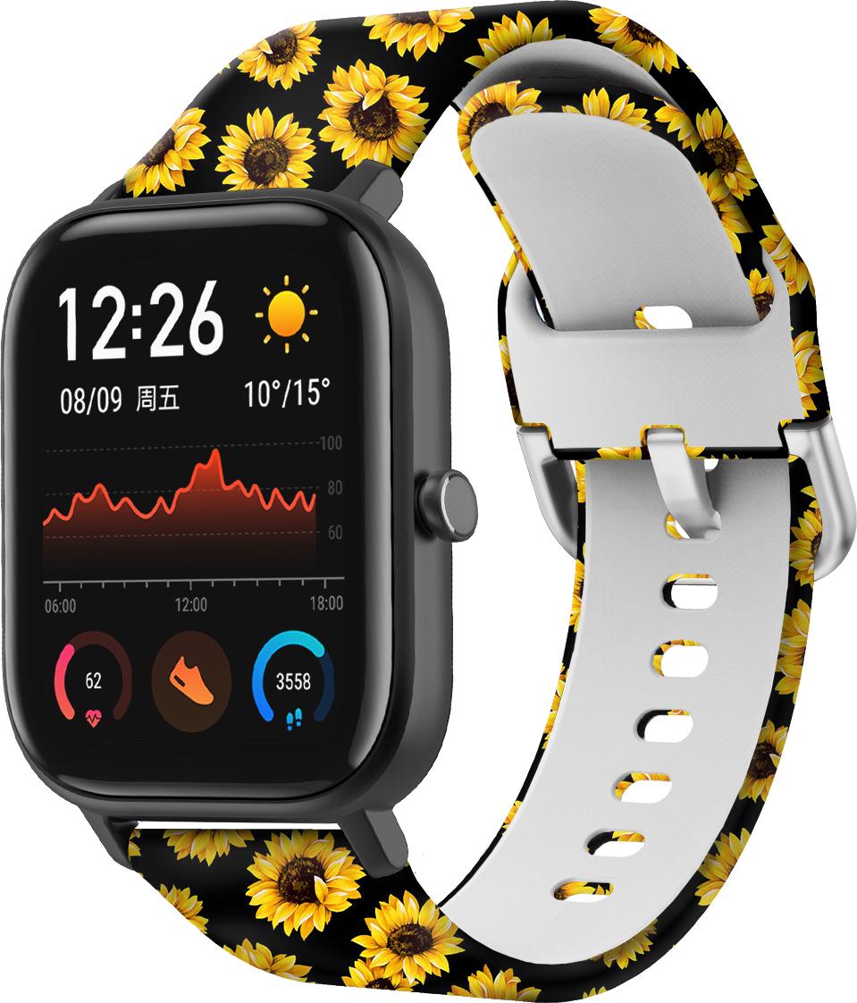 Ремінець Colorful для Amazfit GTS Sunflowers (28531)