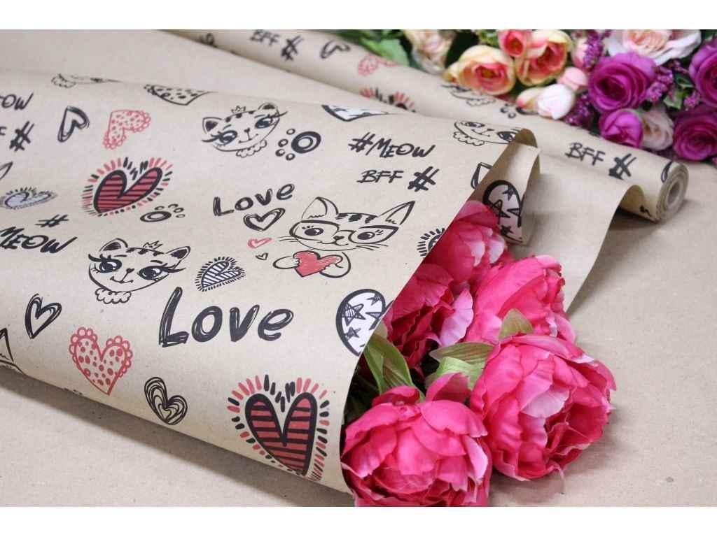 Папір подарунковий Упаковкин 70 см 8 м односторонній №1023БР 1-СТ (896795)