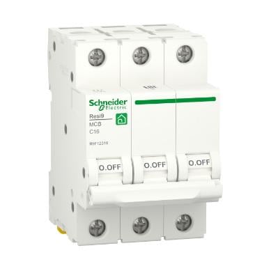 Автоматичний вимикач Schneider RESI9 16А 3P крива 6кА (24540)