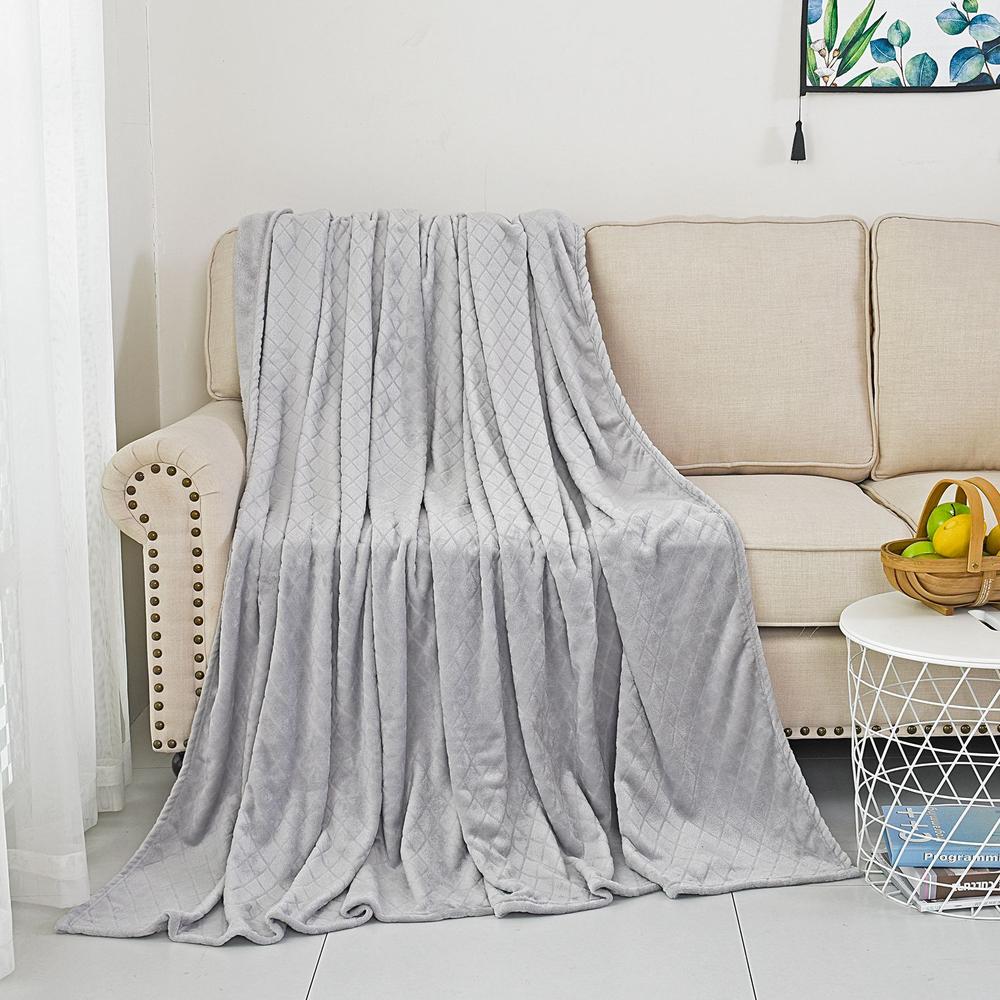 Плед Dana Deco Ромбик 200х220 см микрофибра 9984878 Серый (DR014166)