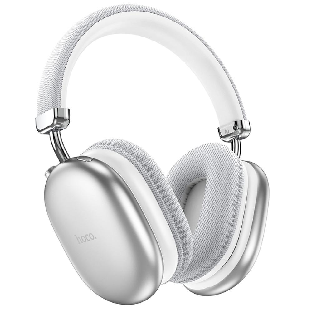 Наушники Hoco W35 Max беспроводные BT5.3/AUX/TF/Type-C Серебристый (070/1)
