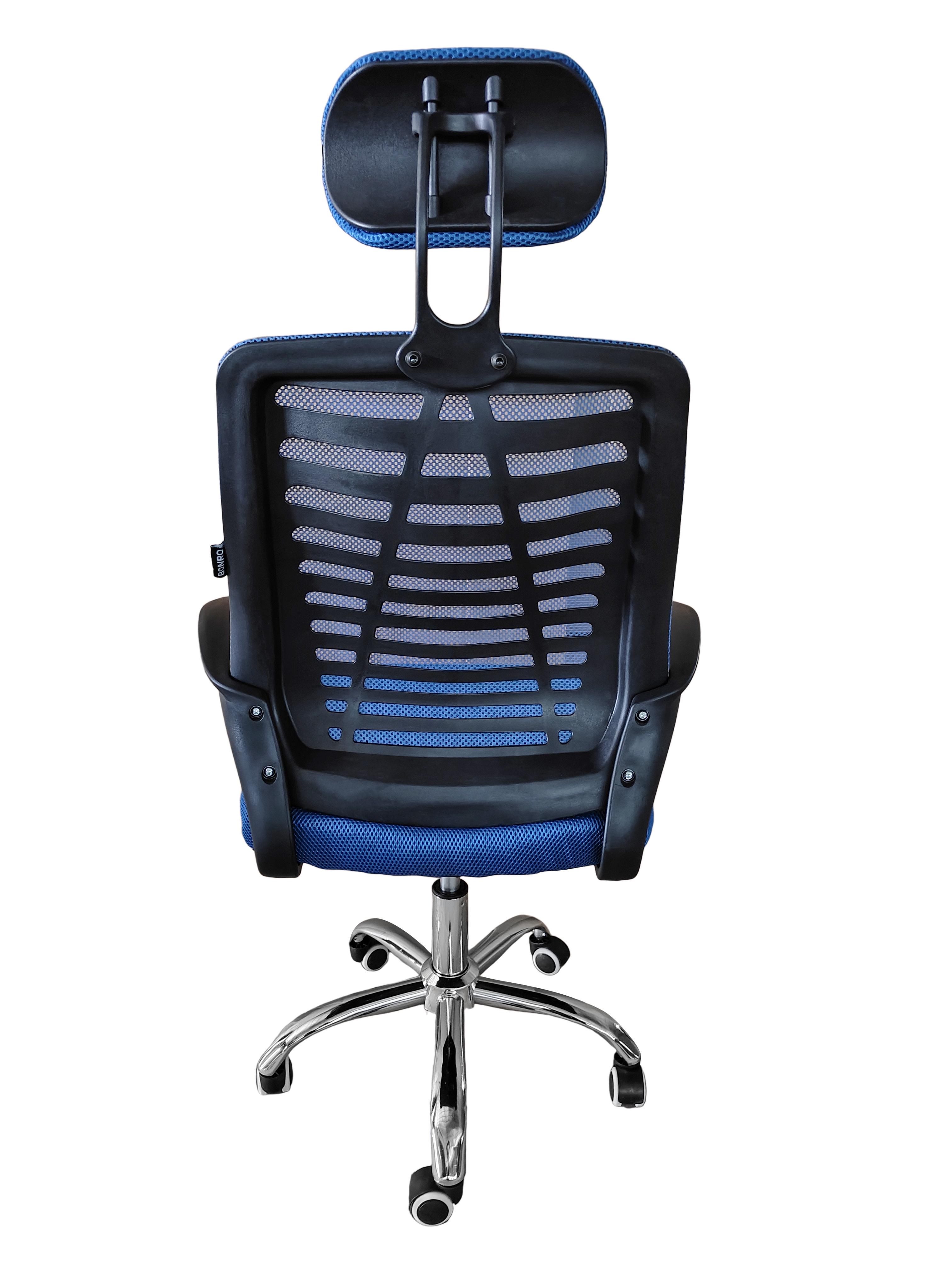 Крісло офісне комп'ютерне Bonro B-6200 Синій (4584) - фото 4 Крісло офісне комп'ютерне Bonro B-6200 Синій (4584) - фото 4