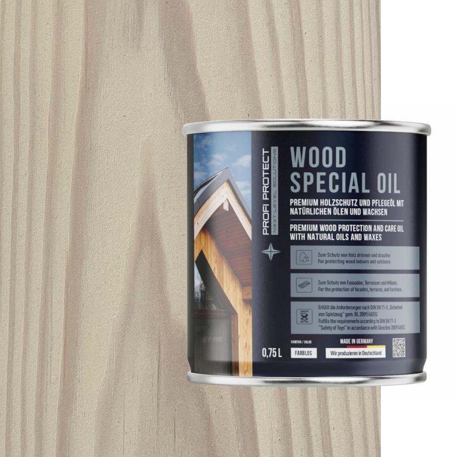 Лазур на основі бджолиного воску і лляної олії ProfiProtect Wood Special Oil 0,75 л Nordic/White (20757276)