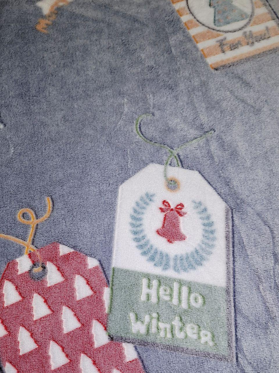 Плед новогодний флисовый Malloory Home Hello Winter полуторный 150x200 см (1492) - фото 6