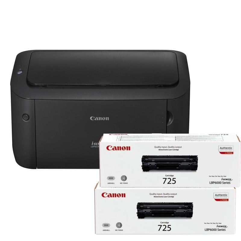 Принтер Canon i-SENSYS LBP6030B с 2 картриджами bundle 2 cartridges 725 (8468B042)