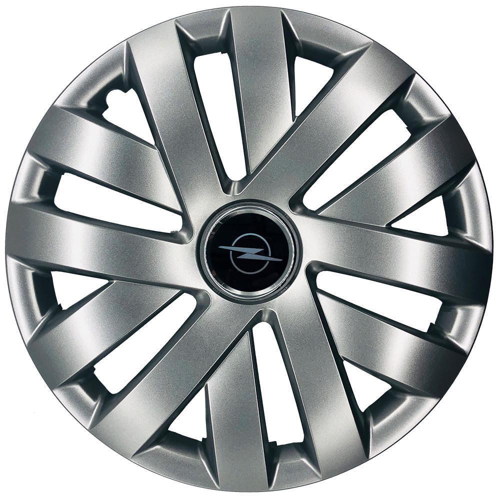 Колпаки SJS R16 с логотипом Opel NEW 409 4 шт. Серебристый (2789081136)