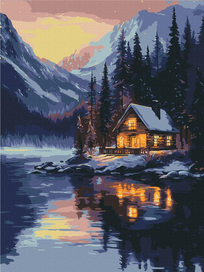 Картина по номерам Brushme Зимний закат 30x40 см (RBS1023)