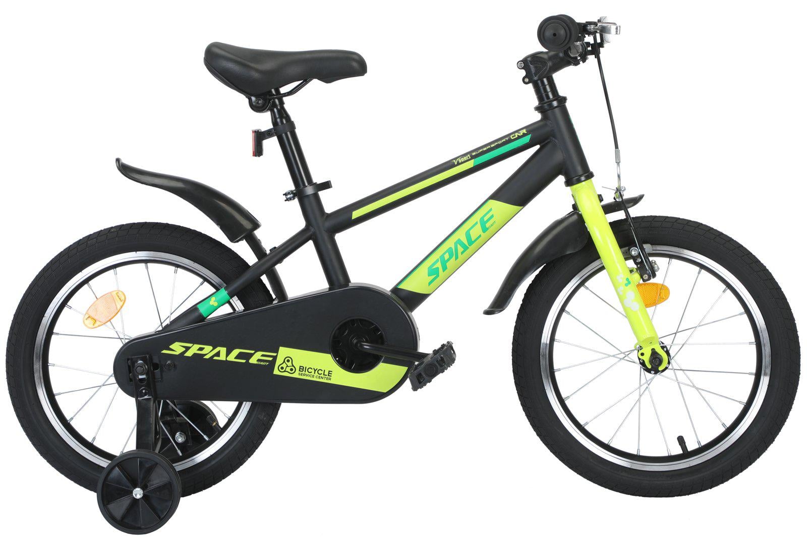 Велосипед SPACE KID GEON BH ST 16"/9" Черный/Зеленый (STK-SK-16GEO)