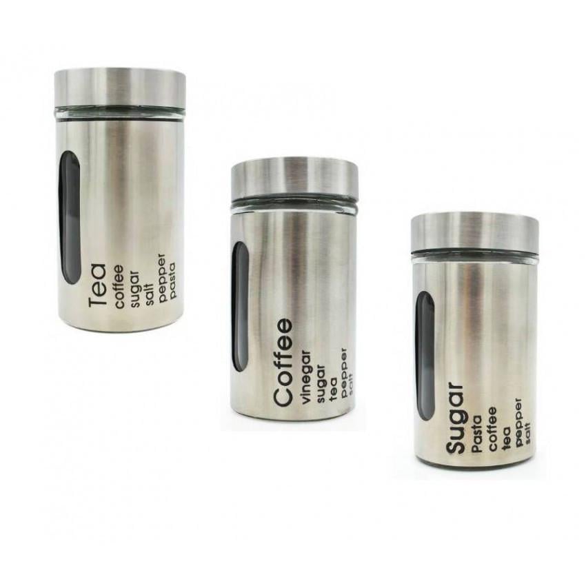 Набор банок для сыпучих продуктов Coffee Tea Sugar S&T 7028-01 560 мл (1512825835)