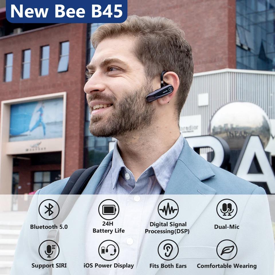 Гарнітура Bluetooth New Bee LC-B45C чорний - фото 4