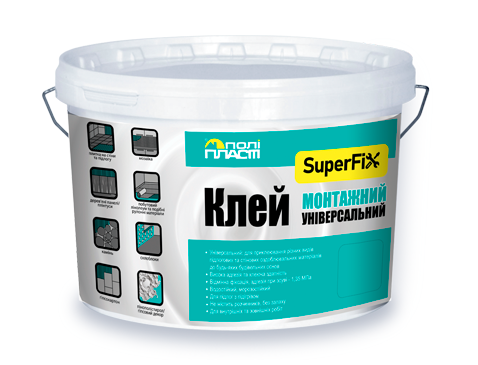 Клей монтажний універсальний Поліпласт Super Fix 1,4 кг