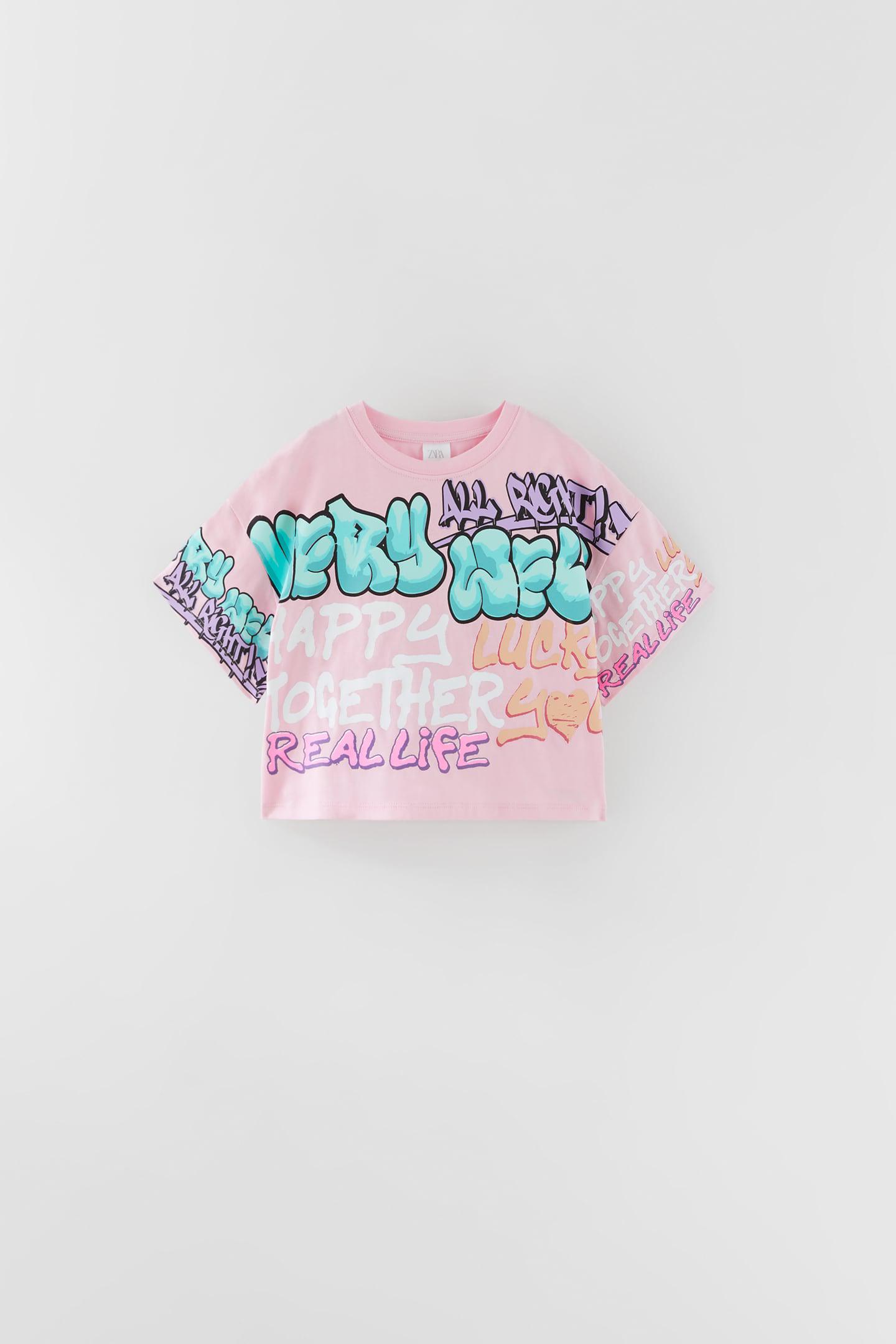 Футболка для девочки Zara 128 см Pink (3037718620)