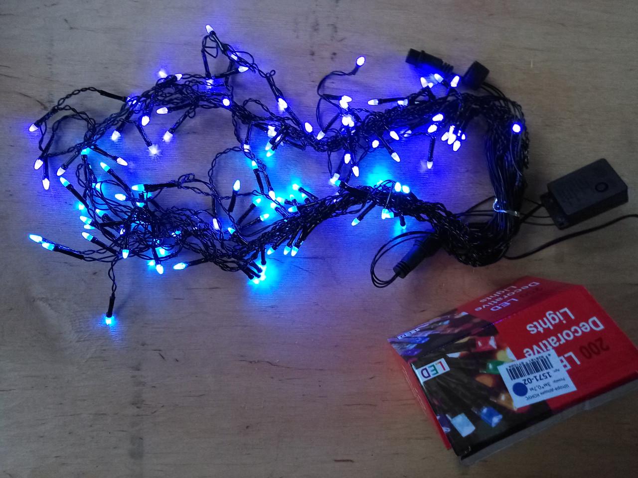 Гирлянда-штора 120 LED 3х0,7 м Синий (13216670) Гирлянда-штора 120 LED 3х0,7 м Синий (13216670)