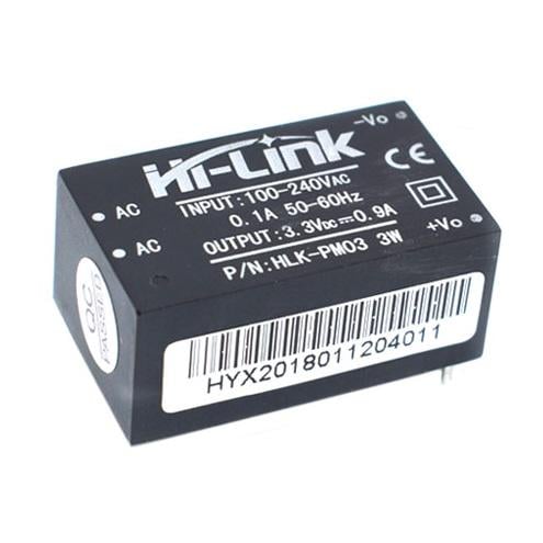Перетворювач напруги HLK-PM03 AC-DC 220-3,3 В 0,9 А Black (285893)