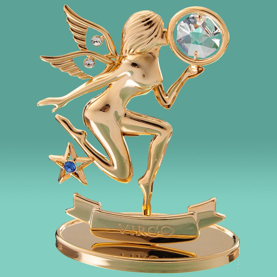 Знак зодіаку Діва Elisey з позолотою та стразами (0262-001)