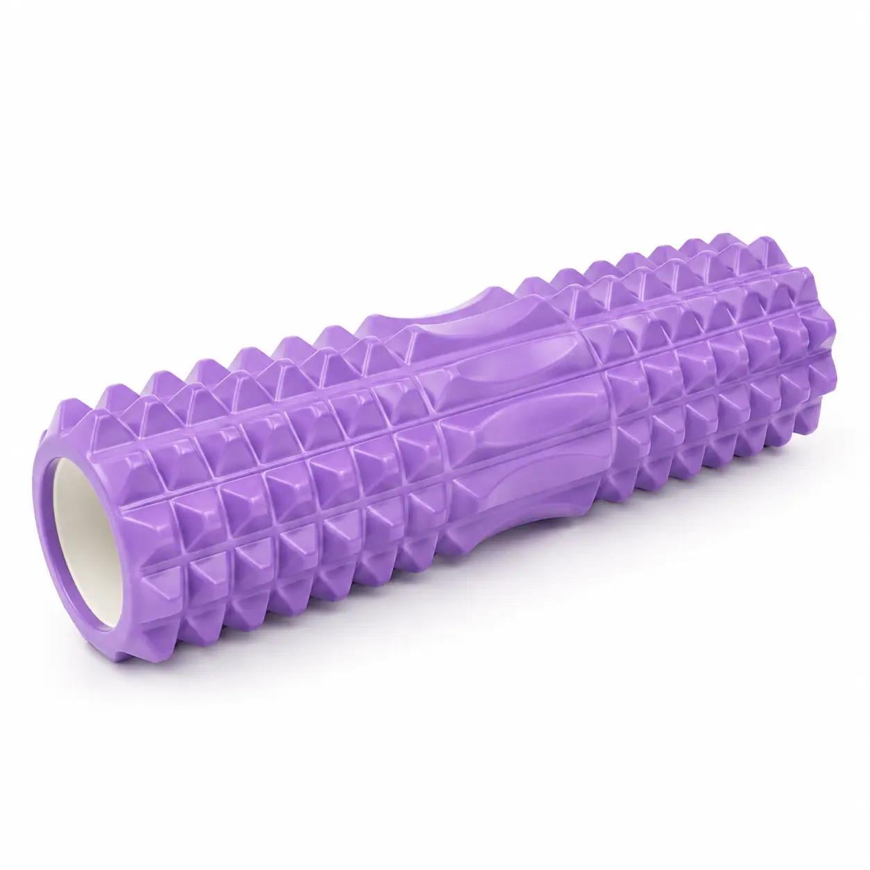 Ролик массажный для спины и мышц MuvNext 45x12 см рельефный Foam Roller PVC/Foam Фиолетовый (MN-FR4512-PL)