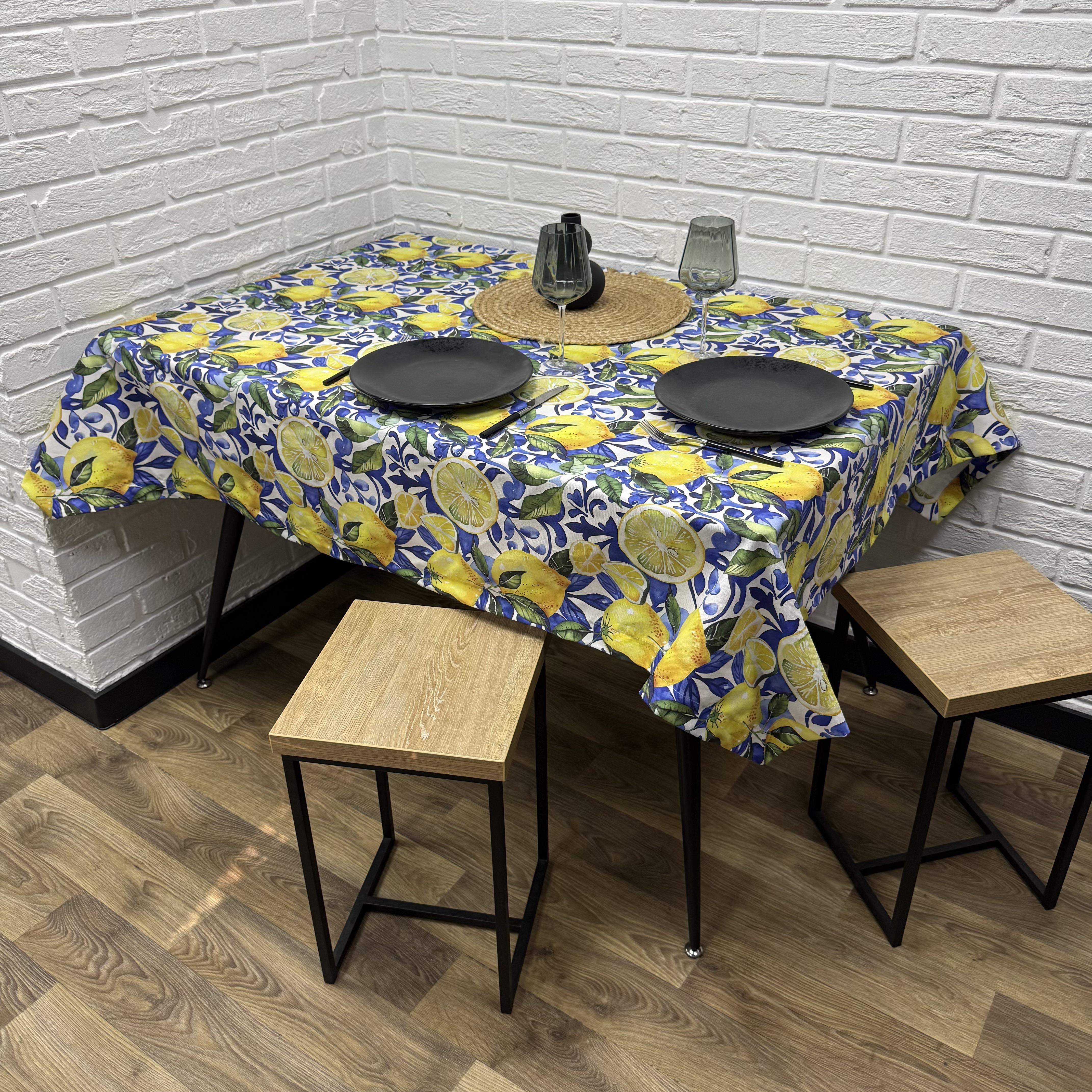 Скатерть Comfort Home Lemon D&G водоотталкивающая с тефлоновым покрытием 140x180 см