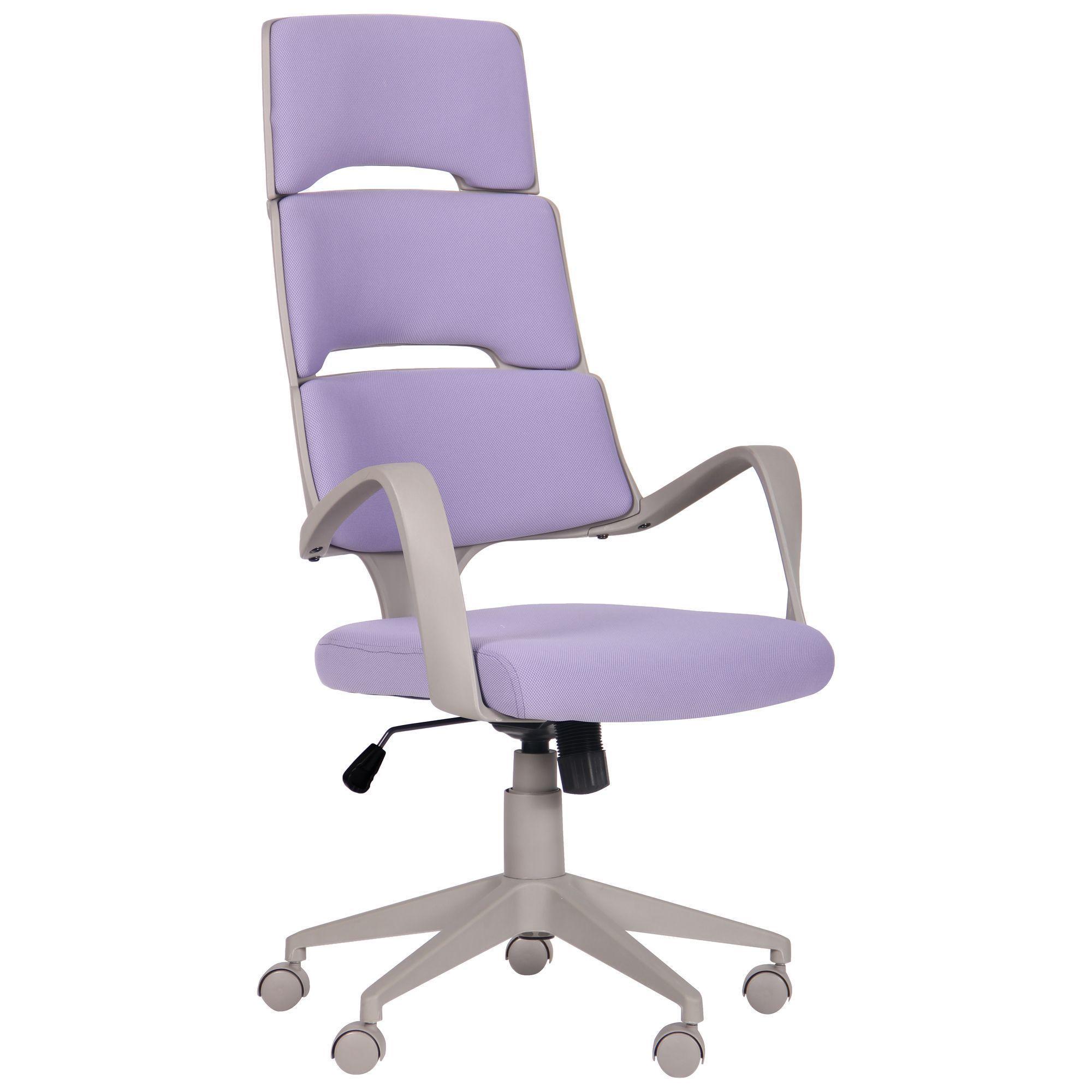 Офисное кресло AMF Spiral Grey для кабинета/офиса пластик/текстиль 1180+100х610х630 мм Серый/Сиреневый
