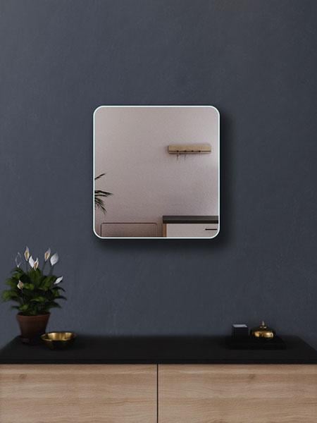 Зеркало с подсветкой Квадрат с закругленными углами S 50х50 см (10008S-5050stW)