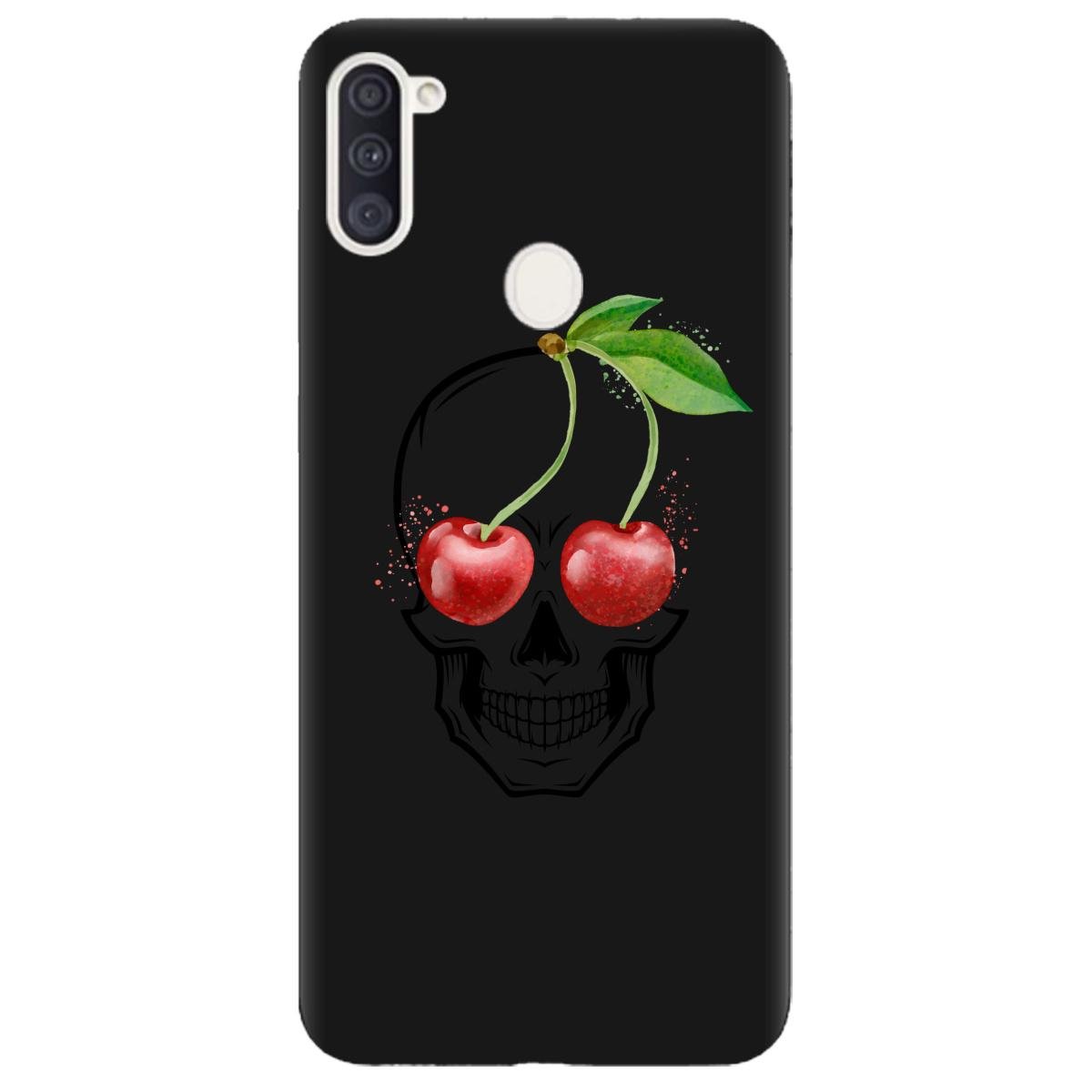 Силиконовый чехол Zorrov для Samsung Galaxy A11 - Cherry skull (14140050221100054)