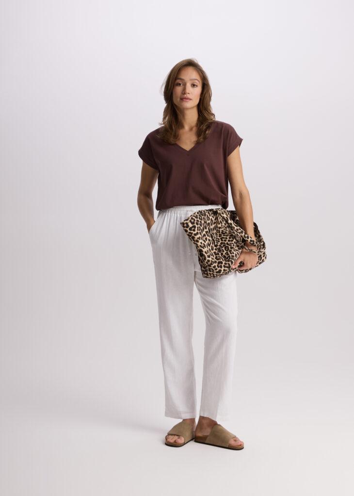 Брюки вільні жіночі Diverse LENEA р. 40 Білий (5905384144287) - фото 4