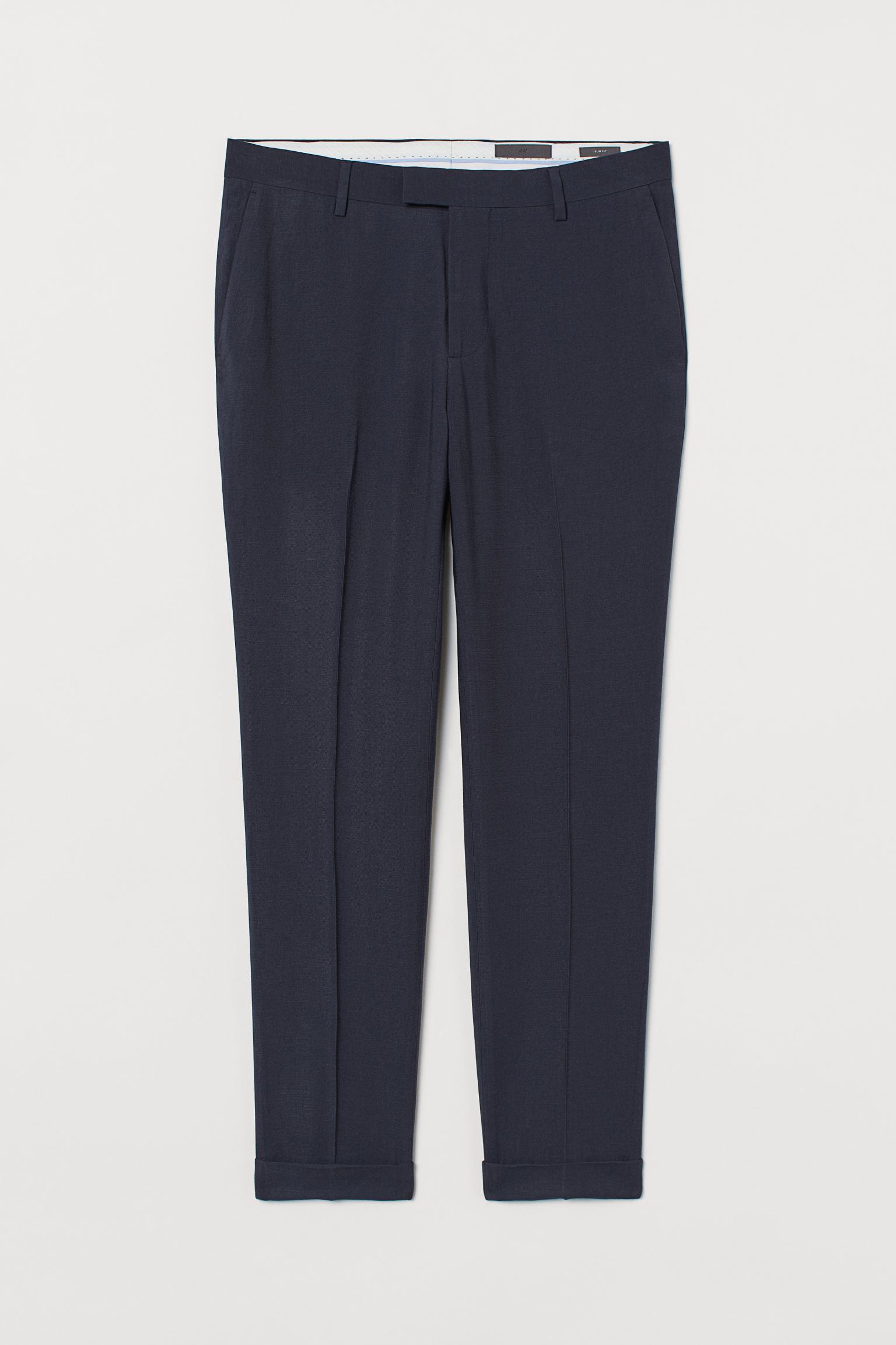 Брюки H&M р. 44 Темно-синий (26038389091)