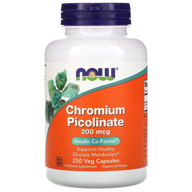 Диетическая добавка Now Foods Chromium Picolinate 200 мкг 250 капс. (CO003423)