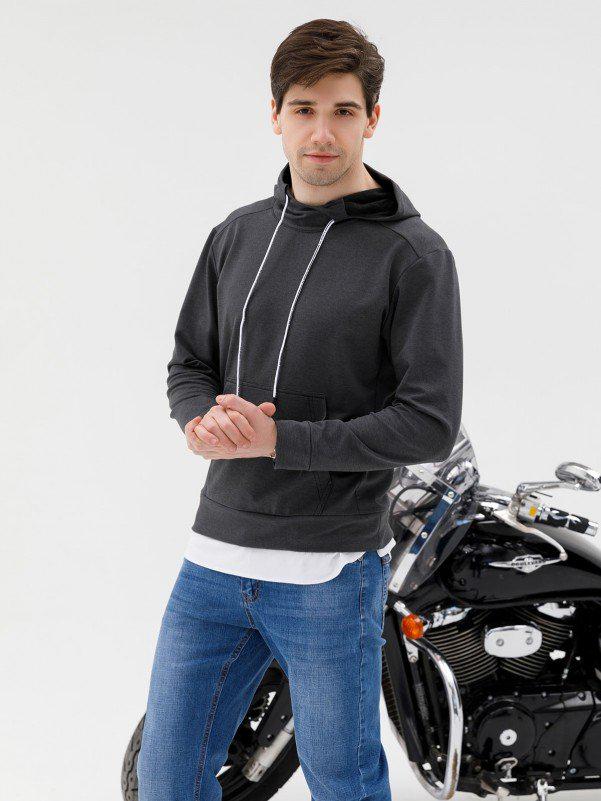 Мужская толстовка ISSA Plus XXL Темно-серый (SG-17)