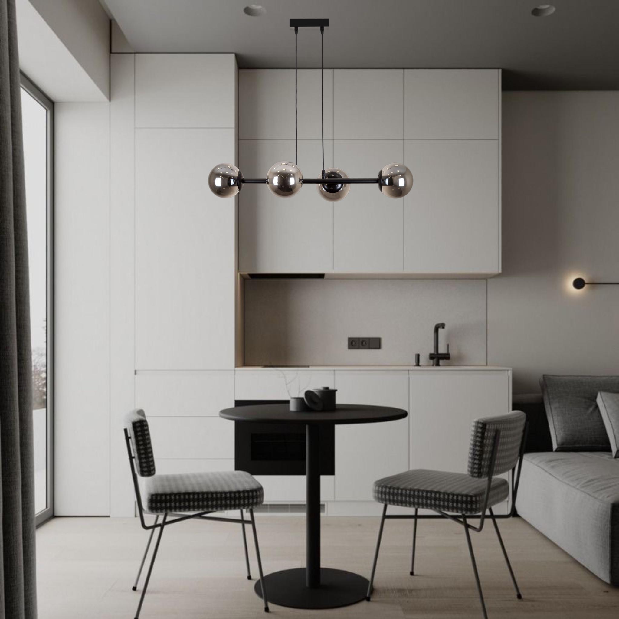 Люстра підвісна сучасна Modern Luxe (52-9909-4 BK+BK) - фото 5 Люстра підвісна сучасна Modern Luxe (52-9909-4 BK+BK) - фото 5