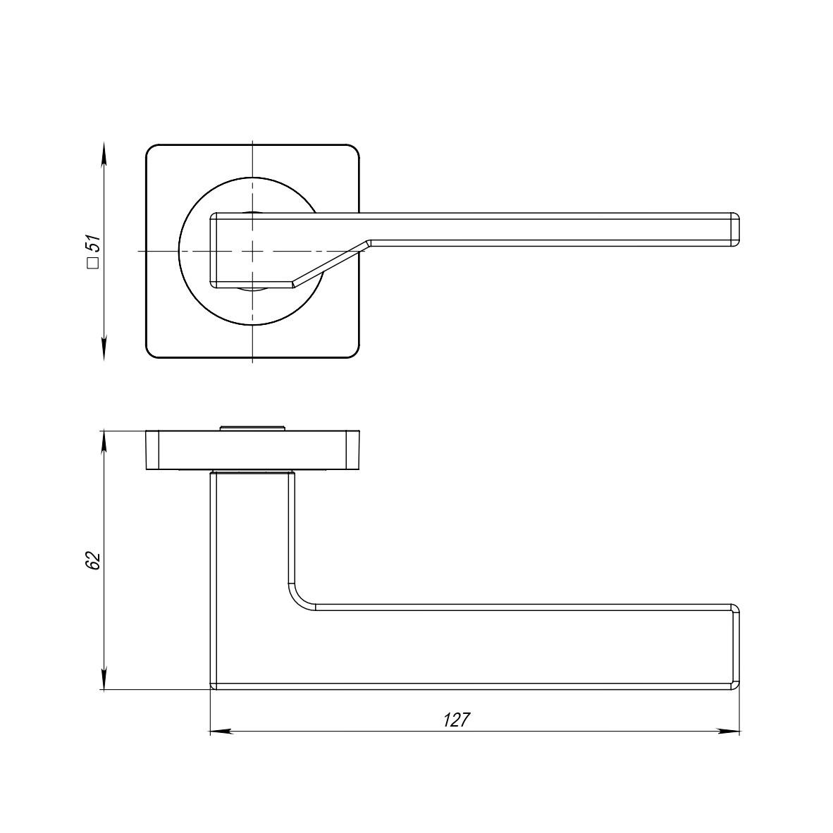 Ручка раздельная Ajax LEVEL JK SN/CP-3 матовый никель (44321) - фото 2