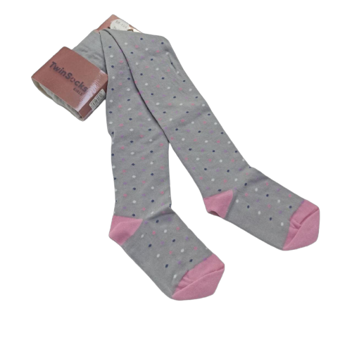 Колготки детские для девочки TwinSocks в горошек 74 см-80 Серый (310-Г)