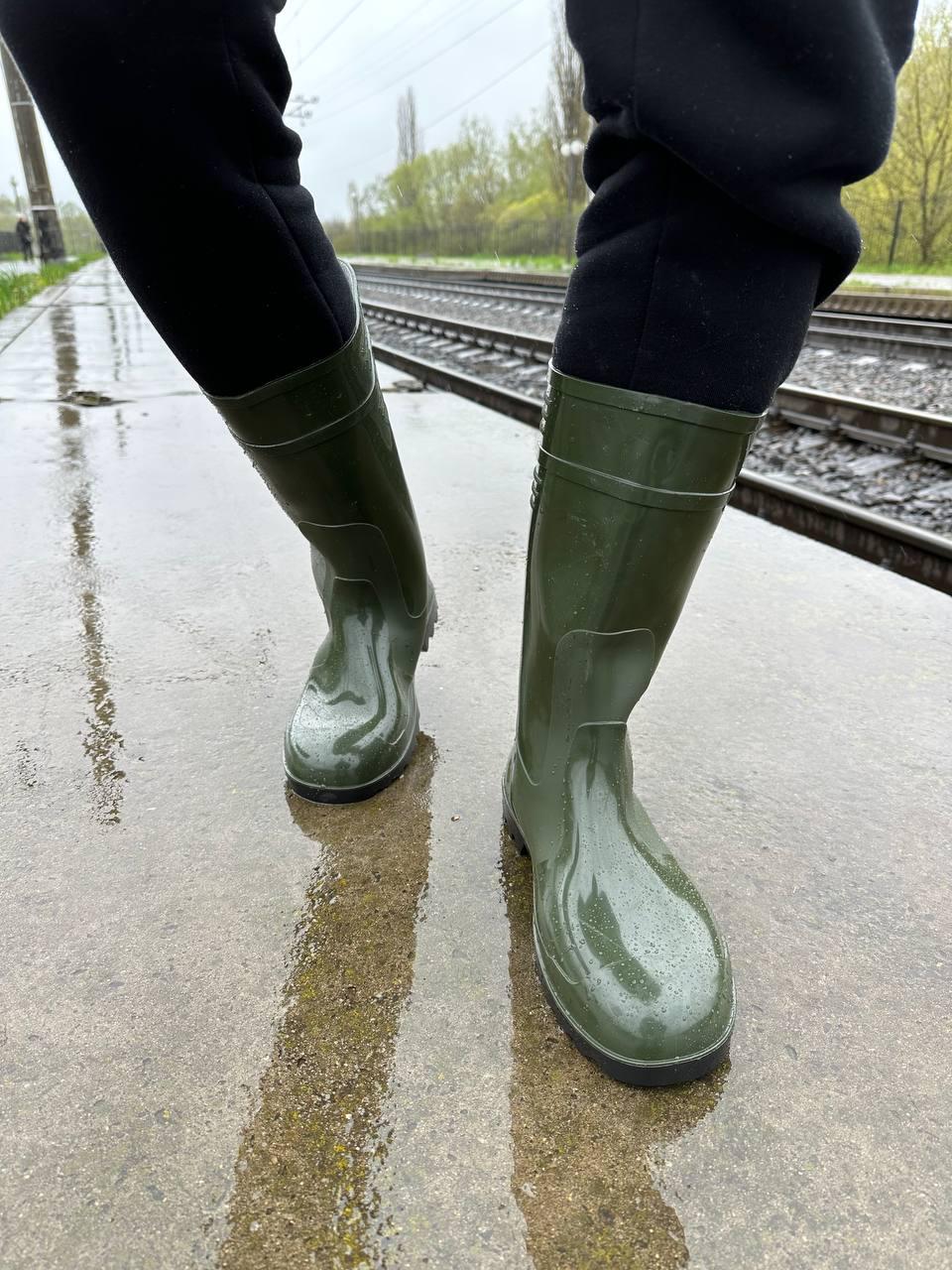 Сапоги резиновые демисезоне высокие р. 44 Олива (0272-44)