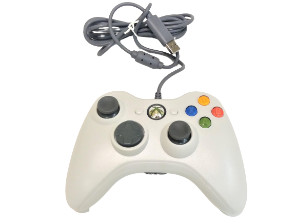 Джойстик проводной геймпад Xbox 360 и ПК Controller Wireless Белый - фото 1