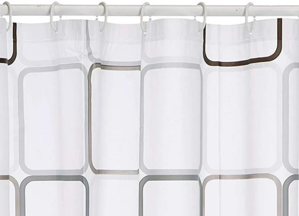 Шторка для ванної кімнати Bisk MALTA 2 PEVA 180х200 см Чорно-білий (06894) - фото 3