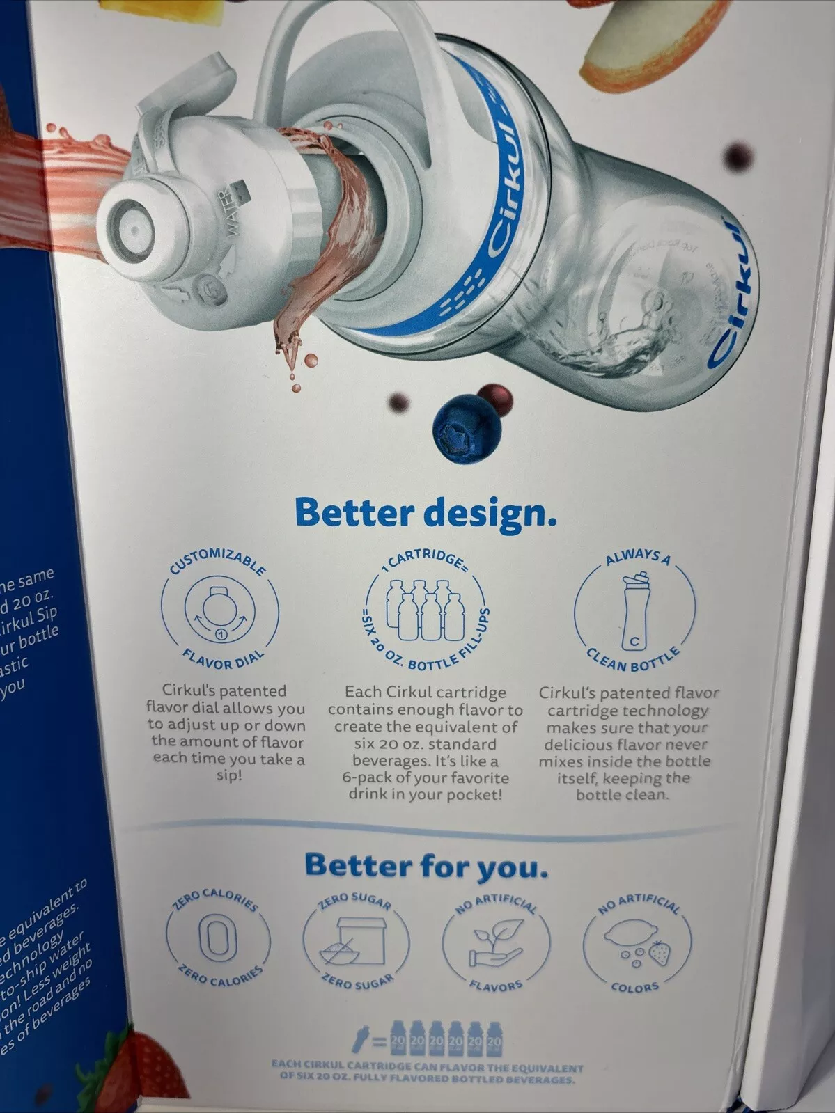 Бутылка Cirkul Starter Kit бутылка 650 мл с 2 вкусами (40947) - фото 7 Бутылка Cirkul Starter Kit бутылка 650 мл с 2 вкусами (40947) - фото 7