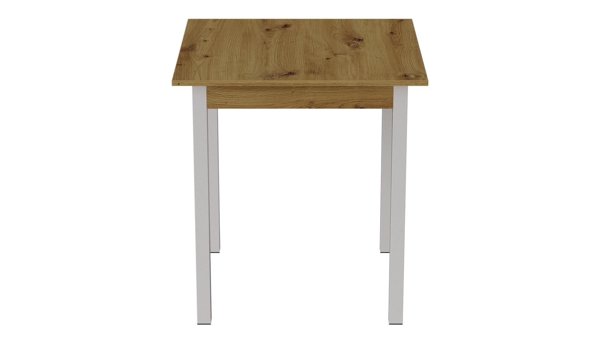 Обеденный стол Ferrum-decor Диего ДСП 16 мм 75x70x70 см Белый/Дуб Артизан (FRD-105705)