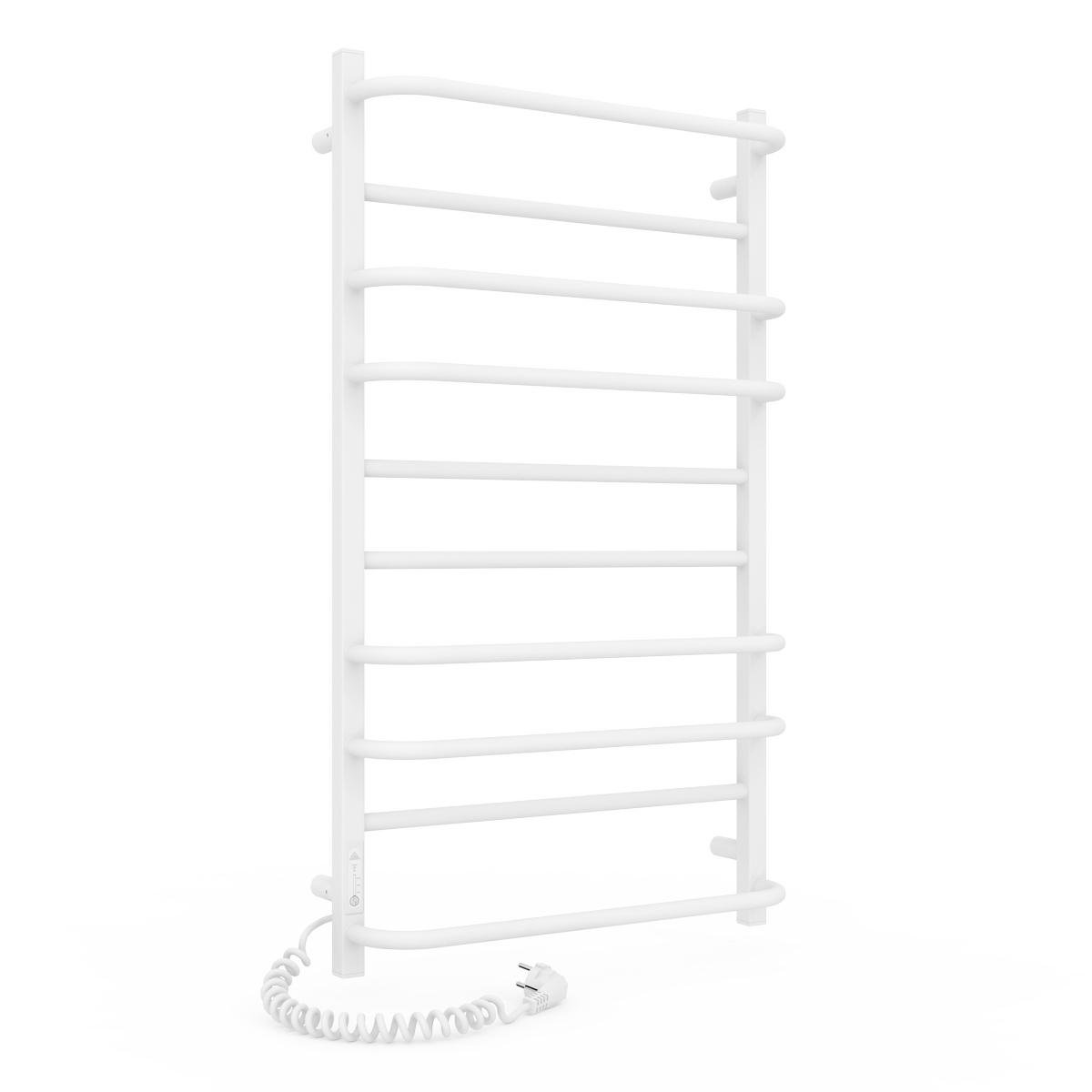 Полотенцесушитель электрический для ванной Laris Зебра Комфорт ЧФ10 500х900 мм из стали Белый (147-127-77700090)
