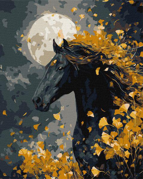 Картина за номерами Ideyka Кінь та вітер з фарбами металік 40x50 см (Id-KHO6836)