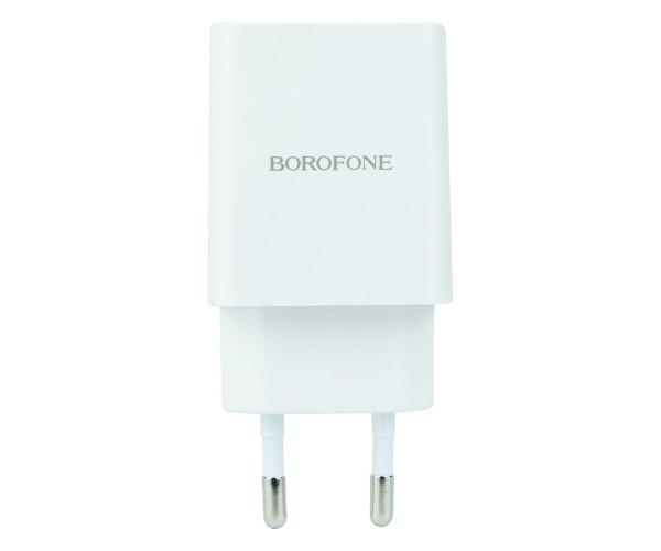 Пристрій зарядний мережевий Borofone BN5 USB 18 W QC3.0 3A без кабелю White Пристрій зарядний мережевий Borofone BN5 USB 18 W QC3.0 3A без кабелю White